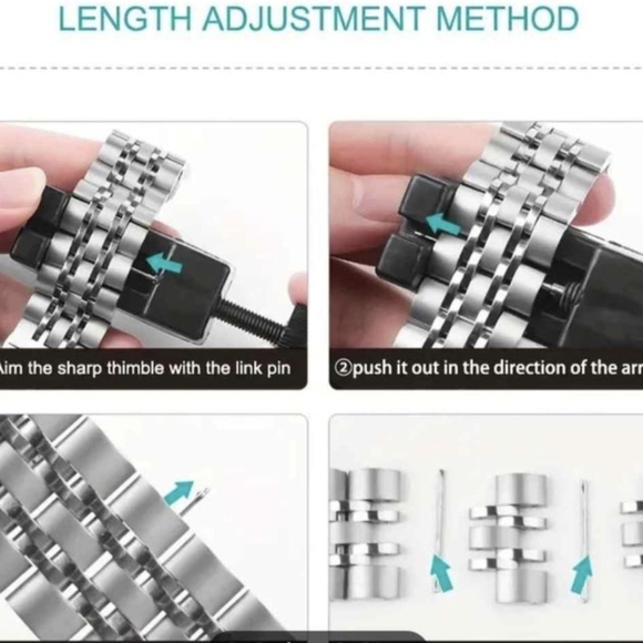 Stainless Steel Smart Watch Replacement Band 5.5-7.9in - Picture 7 of 7